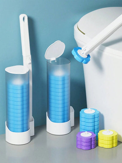 Portable Disposable Toilet Cleaning Wand Kit with Disinfecting Refills – Essential Bathroom Tool for Dorms