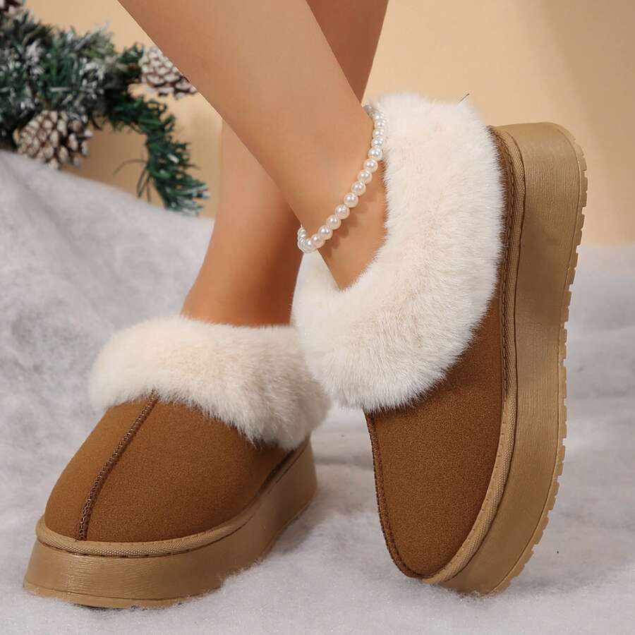 Cozy Women's Suede Shearling Ankle Moccasin Boots with Memory Foam for Ultimate Comfort