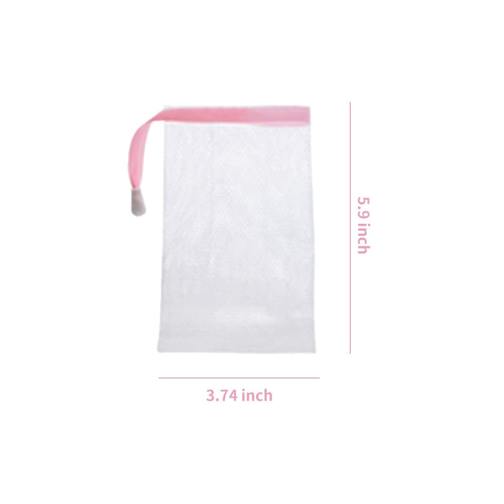 Soft Mesh Soap Bags for Shower - 7-Pack Drawstring Pouches for Foaming and Drying, Conveniently Hangable Soap Saver