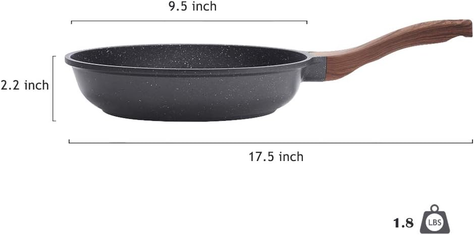 Frying Pan, Nonstick Skillet, Granite Coating, Healthy Frying Pan, (9.5") CA Ticaret