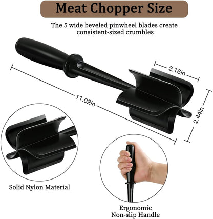 Non-Stick Mix & Meat Chopper, Kitchen Gifts, Dishwasher Safe, 11" CA Ticaret