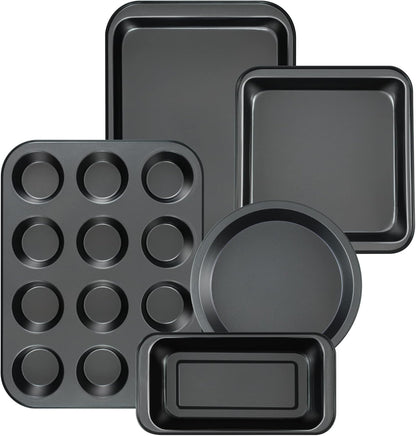 Baking Trays Set, 5 Pack Baking Pan, for Oven, Perfect for Muffin, Cake, Loaf, Roast CA Ticaret