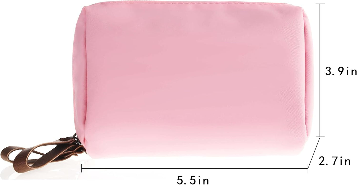 Pink Mini Makeup Bag, Portable & Waterproof Cosmetic Bag, Perfect for Traveling