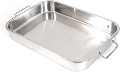 2 Pack Stainless Steel Roasting Pan with Roasting Racks, 16.5"L x 12"W x 2.5"H CA Ticaret