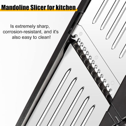 Mandoline Slicer, Stainless Steel Mandoline Vegetable Slicer for Kitchen (16"L x 6"W x 5"H) CA Ticaret