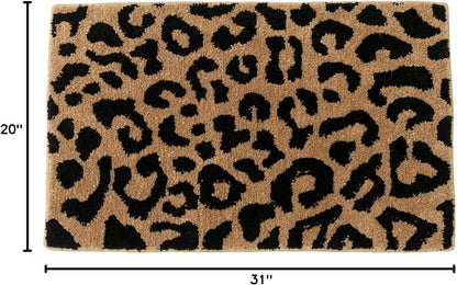 Leopard Print Area Rug - Cute Absorbent Bath Mat for Bathroom, Non-Slip Soft Leopard Bath Rug, 20” x 31”