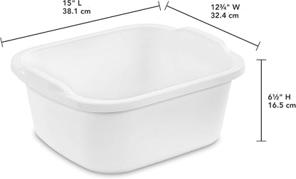 Plastic White Washing Up Bowl, Heavy 12 QT CA Ticaret