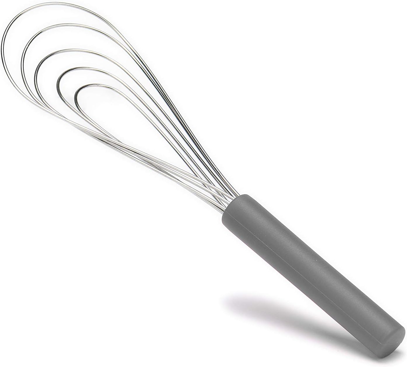 Whisks, Flat Whisk Silicone Handle Non Slip, Kitchen Cooking Whisks (10"L x 2.8"W) CA Ticaret