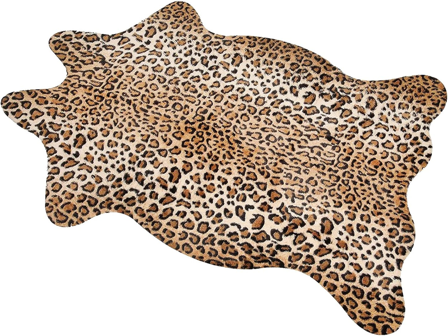 Leopard Print Area Rug - Cute Cheetah Print Rug for Living Room or Bedroom, Non-Slip Animal Skin Carpet, 43.3" L x 29.5" W