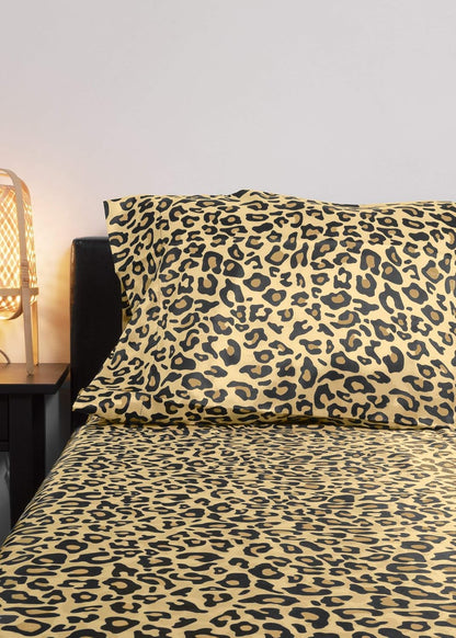 100% Luxury Satin Polyester Queen Sheet Set - Complements Your Leopard Comforter Set